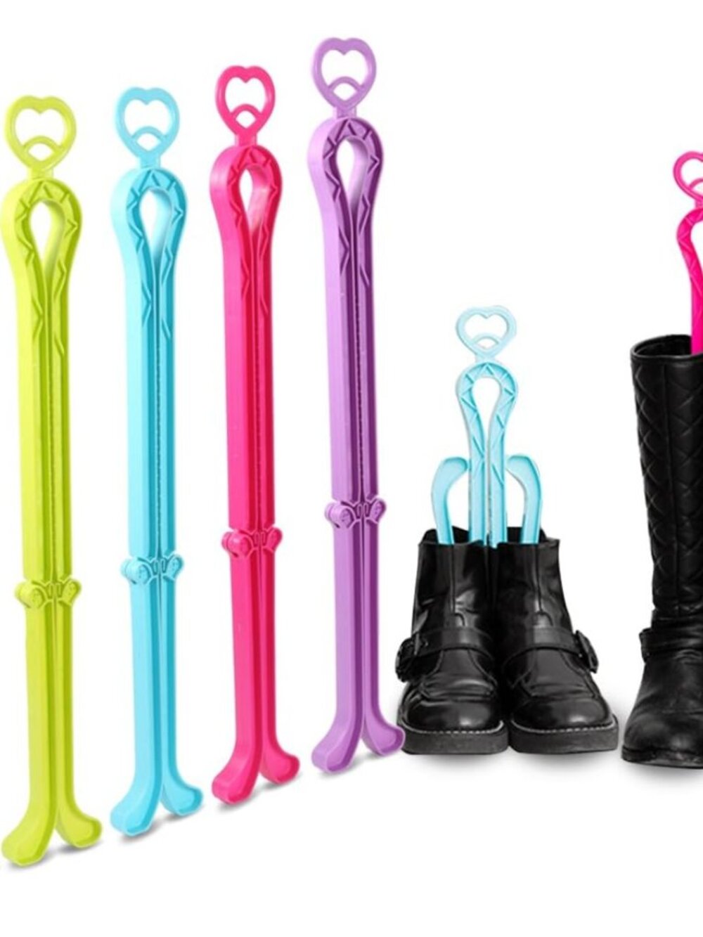Folding Boot Stands Adjustable Boot Clips for Tall Knee High Shoes